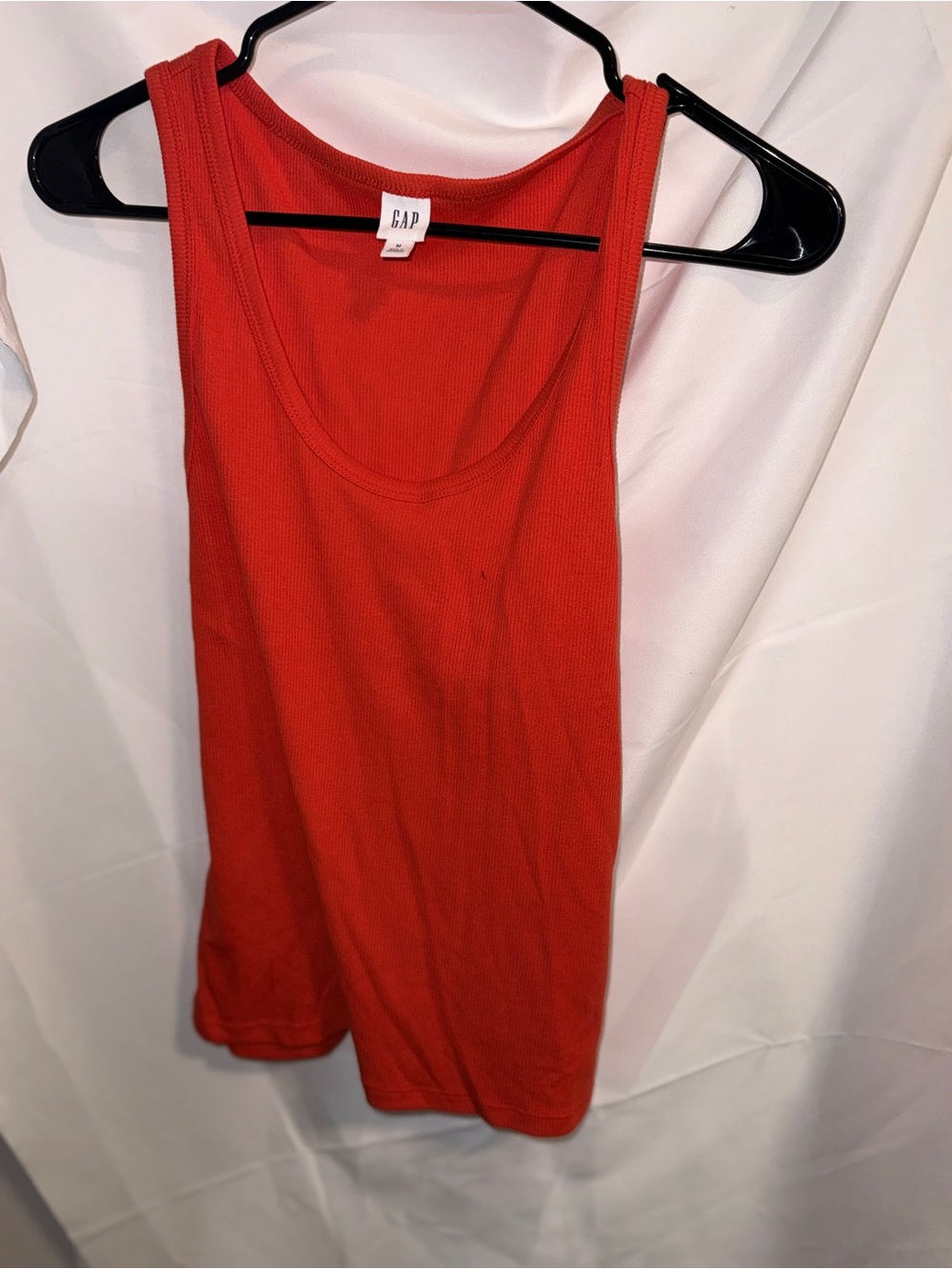 GAP Red Ribbed Scoop Neck Tank